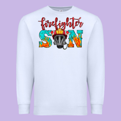Firefighter Son Boy Premium Sweatshirt Designed By Hra Design Shop