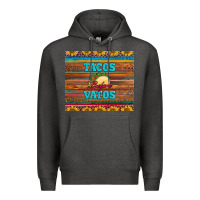 Charcoal Heather tacos before vatos Premium Hoodie - BarkalooDesign