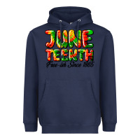 Navy juneteenth free ish since 1865 Heavyweight Hoodie - HRA Design Shop