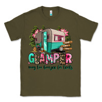Army Green glamper way too boujee for tents 2 Classic Tee - RanaPortraitStore
