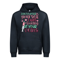 Navy don't flatter yourself i was looking at your veins Urban Hoodie - MaliasSmallBusiness
