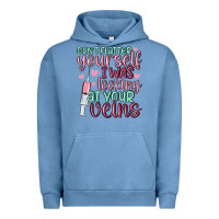 Pigment Pebble Blue don't flatter yourself i was looking at your veins Urban Hoodie - MaliasSmallBusiness