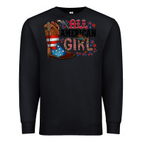 Black all american girl Premium Sweatshirt - RacoonDesign