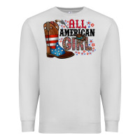 Dove Grey all american girl Premium Sweatshirt - RacoonDesign