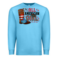 Ocean Blue all american girl Premium Sweatshirt - RacoonDesign