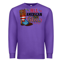 Purple all american girl Premium Sweatshirt - RacoonDesign