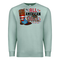 Seafoam all american girl Premium Sweatshirt - RacoonDesign