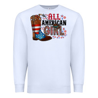White all american girl Premium Sweatshirt - RacoonDesign
