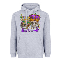 Heather Grey king cake calories don't count skull Heavyweight Hoodie - FaDigitalArtStudio