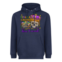 Navy king cake calories don't count skull Heavyweight Hoodie - FaDigitalArtStudio