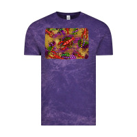 Cloud Purple mardi gras crawfısh leopard wood and glitter background Vintage Tee - Artiststas