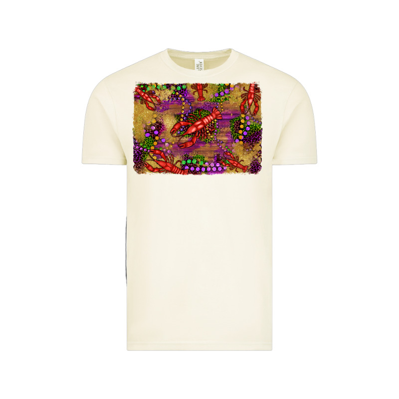 Mardi Gras Crawfısh Leopard Wood And Glitter Background Vintage Tee by Artiststas | Teevron