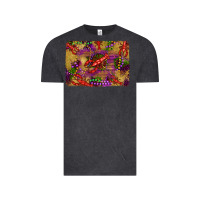Vintage Black mardi gras crawfısh leopard wood and glitter background Vintage Tee - Artiststas