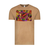 Vintage Camel mardi gras crawfısh leopard wood and glitter background Vintage Tee - Artiststas