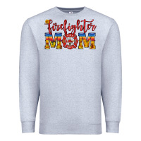 Heather Grey firefighter mom Premium Sweatshirt - HRA Design Shop