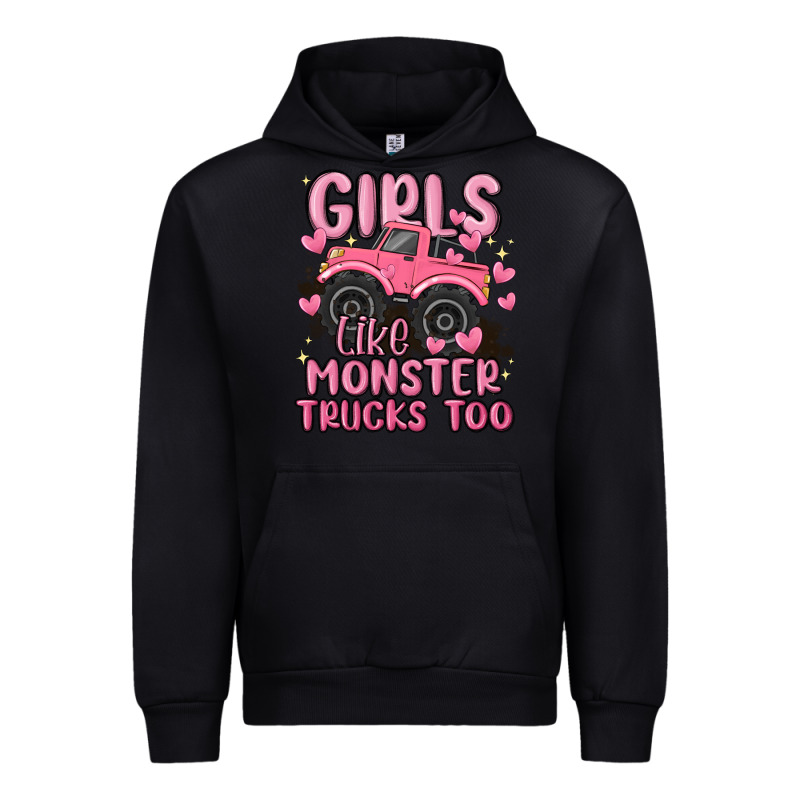 Girls Like Monster Trucks Too Urban Hoodie by MaliasSmallBusiness | Teevron