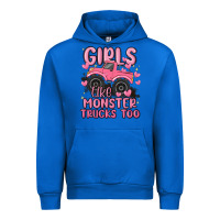 Cobalt girls like monster trucks too Urban Hoodie - MaliasSmallBusiness