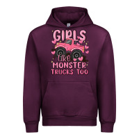 Mauve Wine girls like monster trucks too Urban Hoodie - MaliasSmallBusiness