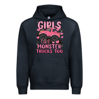 Navy girls like monster trucks too Urban Hoodie - MaliasSmallBusiness