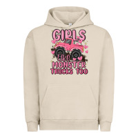 Pigment French Oak girls like monster trucks too Urban Hoodie - MaliasSmallBusiness