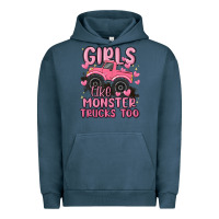 Pigment Midnight Navy girls like monster trucks too Urban Hoodie - MaliasSmallBusiness