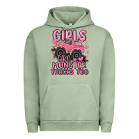 Pigment Oil Green girls like monster trucks too Urban Hoodie - MaliasSmallBusiness