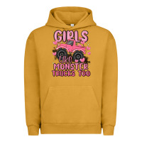 Pigment Peanut Butter girls like monster trucks too Urban Hoodie - MaliasSmallBusiness