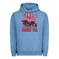 Pigment Pebble Blue girls like monster trucks too Urban Hoodie - MaliasSmallBusiness