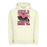 Pigment Pistachio girls like monster trucks too Urban Hoodie - MaliasSmallBusiness