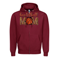 Burgundy basketball mom Zipper Hoodie - texasbilliewilder