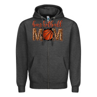 Charcoal Heather basketball mom Zipper Hoodie - texasbilliewilder
