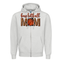 Dove Grey basketball mom Zipper Hoodie - texasbilliewilder
