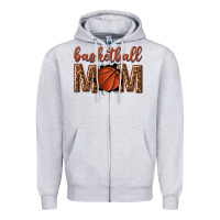 Heather Grey basketball mom Zipper Hoodie - texasbilliewilder