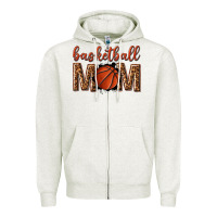 Oatmeal Heather basketball mom Zipper Hoodie - texasbilliewilder