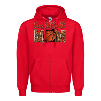 Red basketball mom Zipper Hoodie - texasbilliewilder