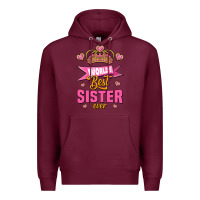 Burgundy world's best sister ever Premium Hoodie - Jasminsmagicworld
