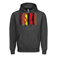Charcoal Heather softball brushstroke Zipper Hoodie - Zillion Design Studio