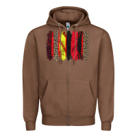 Chestnut softball brushstroke Zipper Hoodie - Zillion Design Studio
