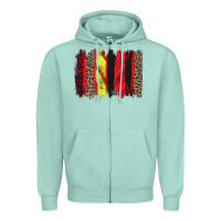 Seafoam softball brushstroke Zipper Hoodie - Zillion Design Studio