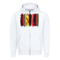 White softball brushstroke Zipper Hoodie - Zillion Design Studio
