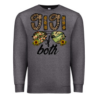Charcoal Heather gigi of both Premium Sweatshirt - CowhideDigitalArt