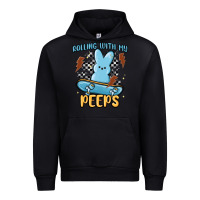 Black skateboard bunny Urban Hoodie - MaliasSmallBusiness
