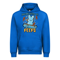 Cobalt skateboard bunny Urban Hoodie - MaliasSmallBusiness