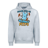 Heather Grey skateboard bunny Urban Hoodie - MaliasSmallBusiness