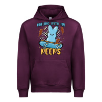 Mauve Wine skateboard bunny Urban Hoodie - MaliasSmallBusiness
