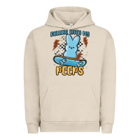 Pigment French Oak skateboard bunny Urban Hoodie - MaliasSmallBusiness