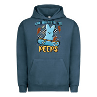 Pigment Midnight Navy skateboard bunny Urban Hoodie - MaliasSmallBusiness
