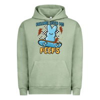 Pigment Oil Green skateboard bunny Urban Hoodie - MaliasSmallBusiness
