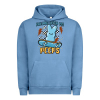Pigment Pebble Blue skateboard bunny Urban Hoodie - MaliasSmallBusiness