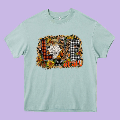 Love Fall Heavy Core Tee Designed By Cowhidedigitalart
